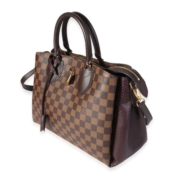 Louis Vuitton Damier Ebene & Purple Python Normandy Bag - Picture 2 of 8